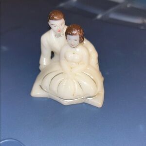 Ivory Bride and Groom Ceramic Figurine